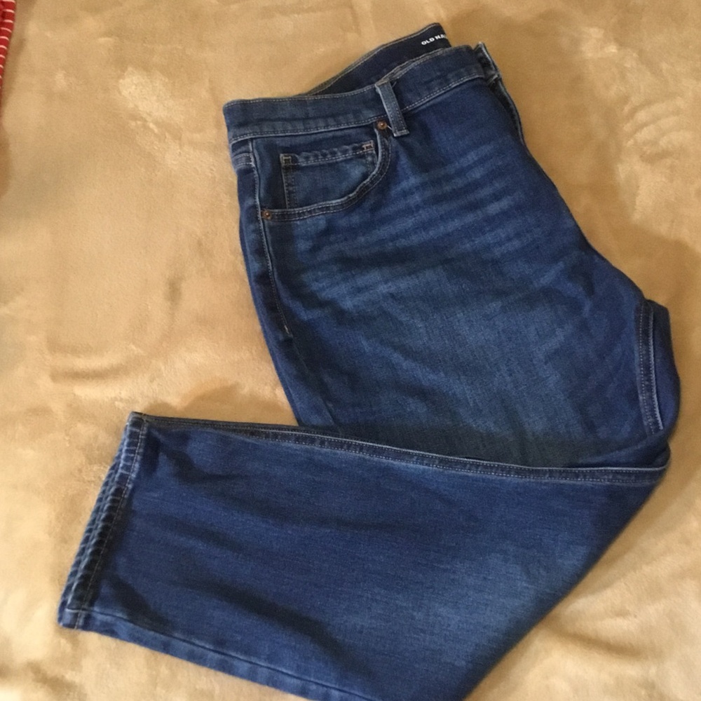 Old Navy Women’s High-rise Boyfriend Dark Blue Straight-Leg Jeans